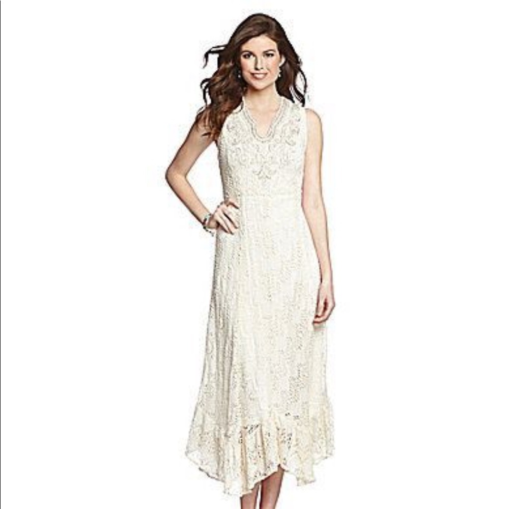 🆕⚡️FLASH SALE!!! Ivory Crochet Maxi Dress by Reba
